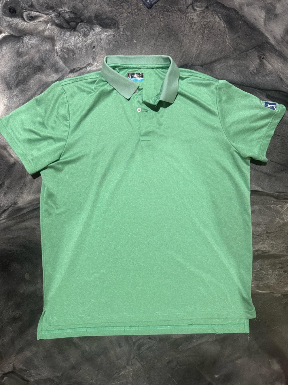 Men's PGA Tour Green Polo Shirt - large